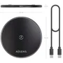Aisens Base de Carga Inalámbrica ASCH-15W1WC058-BK 15W USB-C Negro para Móvil Qi