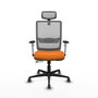 PIQUERAS Y CRESPO Silla de oficina Haches Naranja y Gris