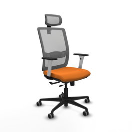 PIQUERAS Y CRESPO Silla de oficina Haches Naranja y Gris