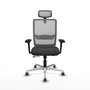 PIQUERAS Y CRESPO Silla de oficina Haches Gris con Mecanismo Sincro/Traslack