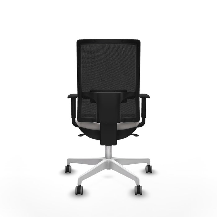 PIQUERAS Y CRESPO Silla de oficina Horna con mecanismo Sincro, Blanco y Negro
