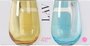 Gaia Set de 4 Vasos de Agua, 475 ml (8 cm ø x 11 cm), Vidrio Colores, 206g por vaso (6 Cajas)