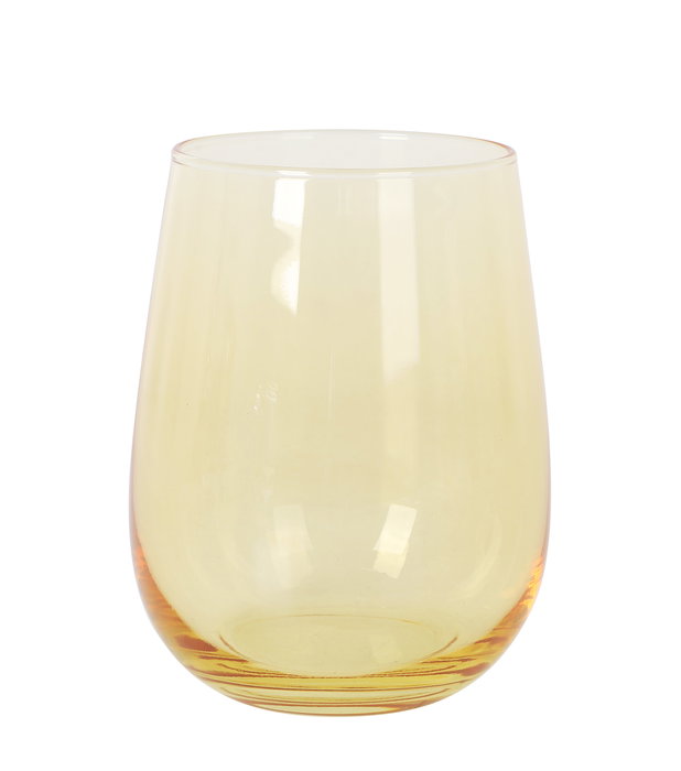 Gaia Set de 4 Vasos de Agua, 475 ml (8 cm ø x 11 cm), Vidrio Colores, 206g por vaso (6 Cajas)