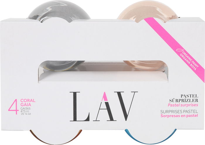 Gaia Set de 4 Vasos de Agua, 475 ml (8 cm ø x 11 cm), Vidrio Colores, 206g por vaso (6 Cajas)