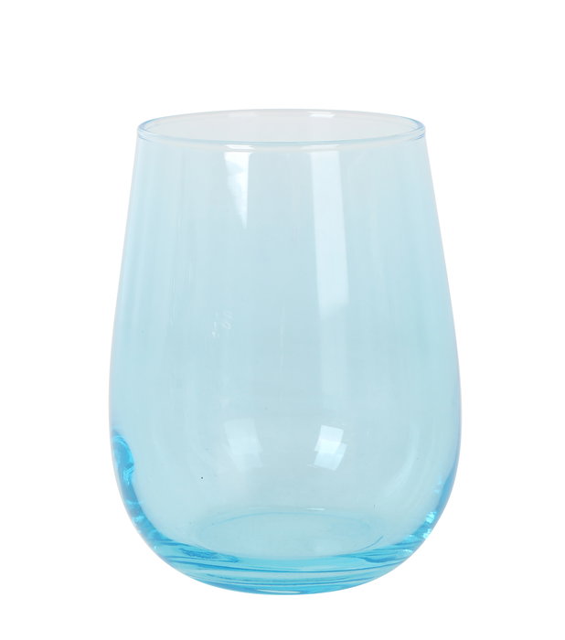 Gaia Set de 4 Vasos de Agua, 475 ml (8 cm ø x 11 cm), Vidrio Colores, 206g por vaso (6 Cajas)