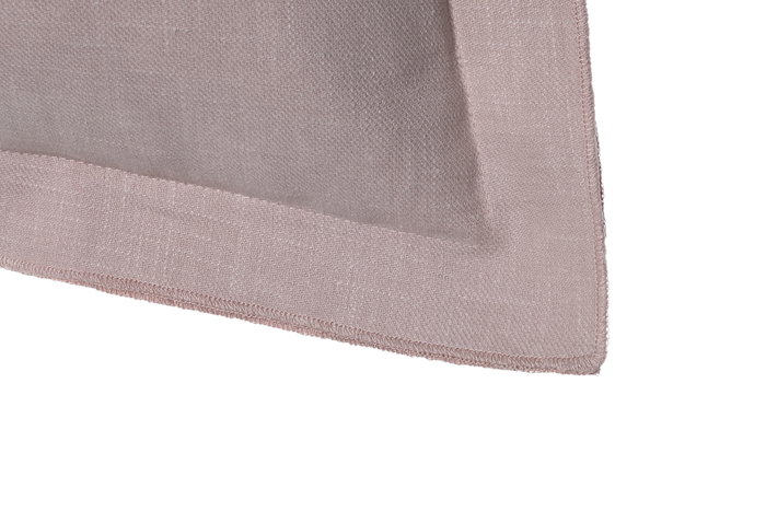 DKD Home Decor Cojín de Lino Malva con Flecos 45x45 cm
