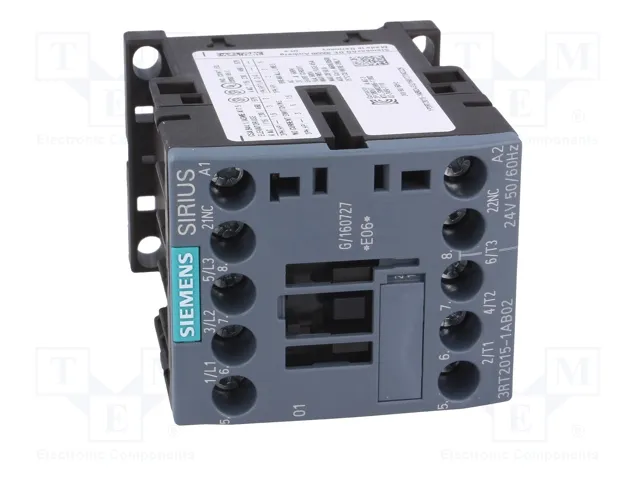 SIEMENS 3RT2015-1AB02 Contactor 3-polar 7A 24VAC