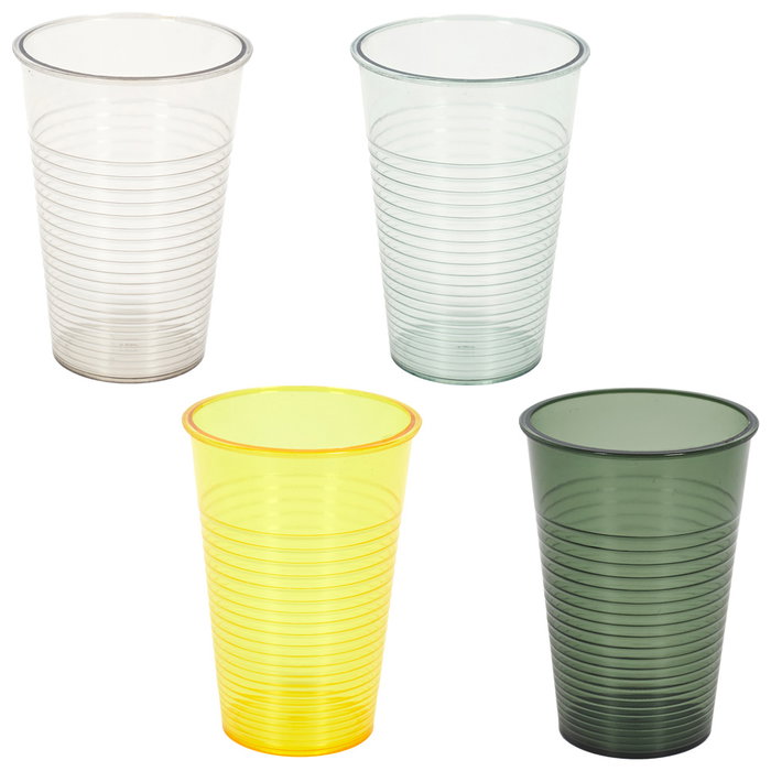 Home Deco Factory Juego De 4 Vasos De Plástico Poliestireno Colección Bain De Soleil Colores Diferentes Home Deco Factory Juego De 4 Vasos De Plástico Poliestireno Colección Bain De Soleil Colores Diferentes