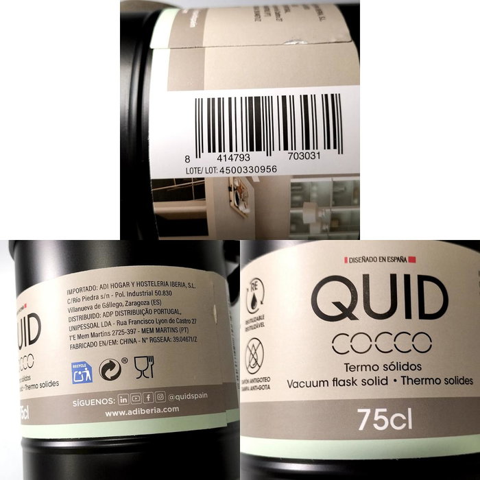 Quid Termo Solidos Cocco 0,75 L Negro