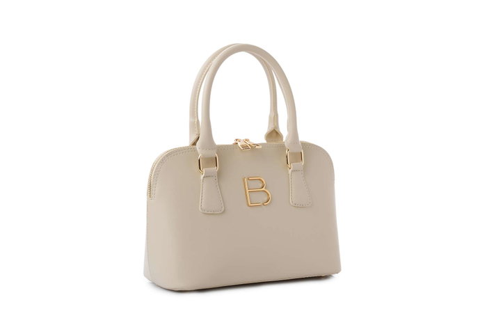 Lucky Bees Brigitte v2 Bolso de Mano Color Crema Cuero de Polivinilo Elegante Versátil para Mujer