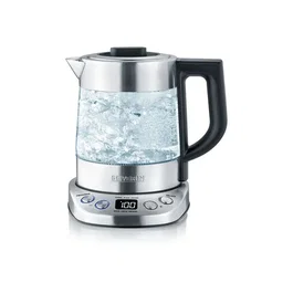 SEVERIN Hervidor de agua y té 1 L WK3473 2200 W 5 programas preparación temperatura y tiempo ajustables vidrio acero inoxidable