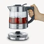 Severin WK 3473 Hervidor de agua y té de 1 litro, Vidrio y Acero inoxidable, Plata