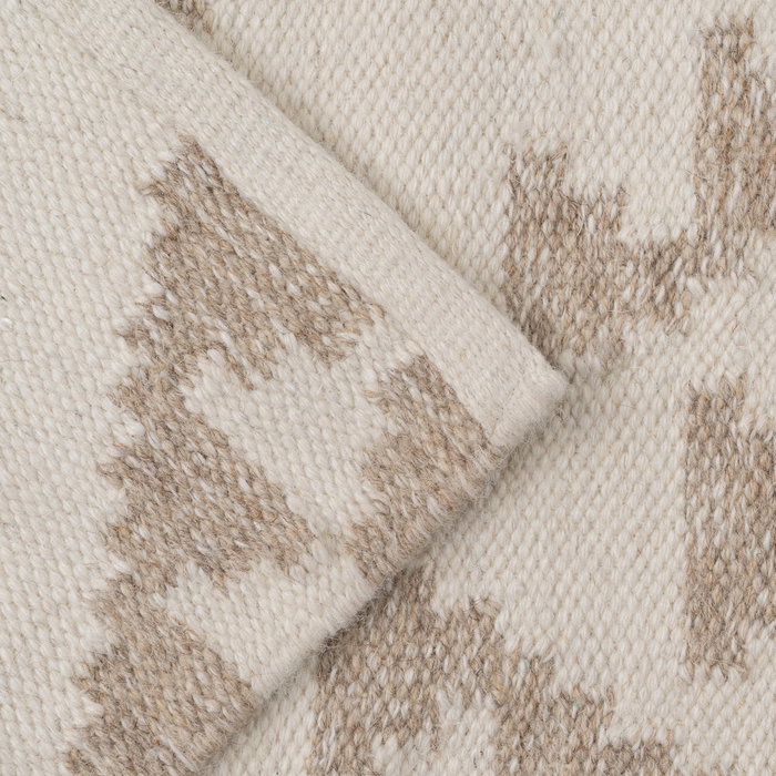 Alfombra Blanco Natural Lana-Algodón 80 X 150 cm