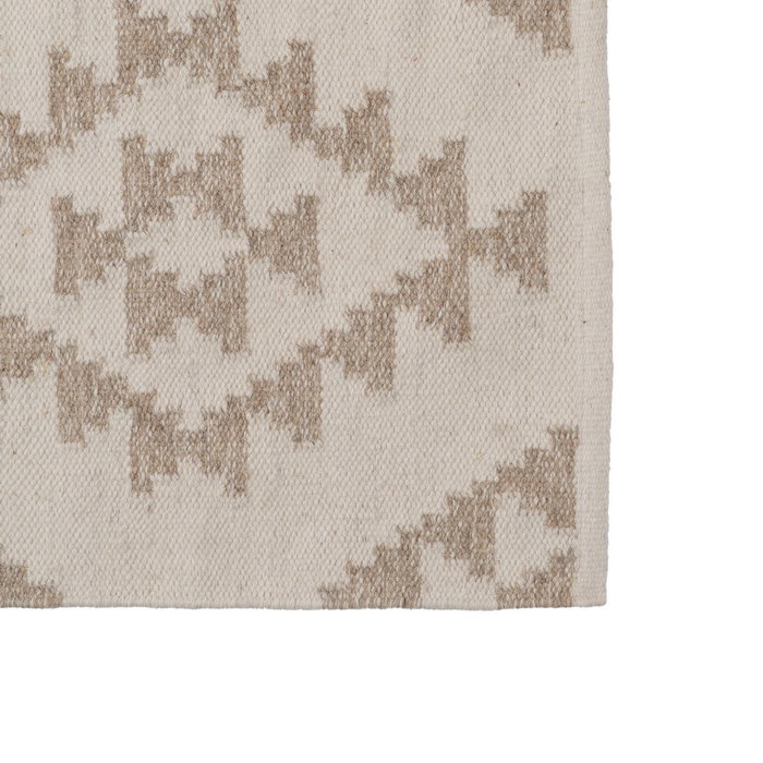 Alfombra Blanco Natural Lana-Algodón 80 X 150 cm