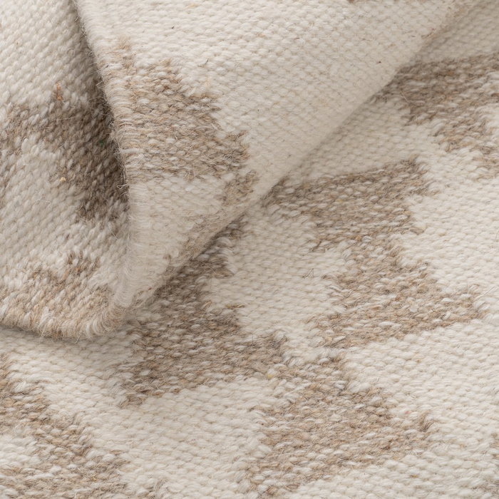 Alfombra Blanco Natural Lana-Algodón 80 X 150 cm