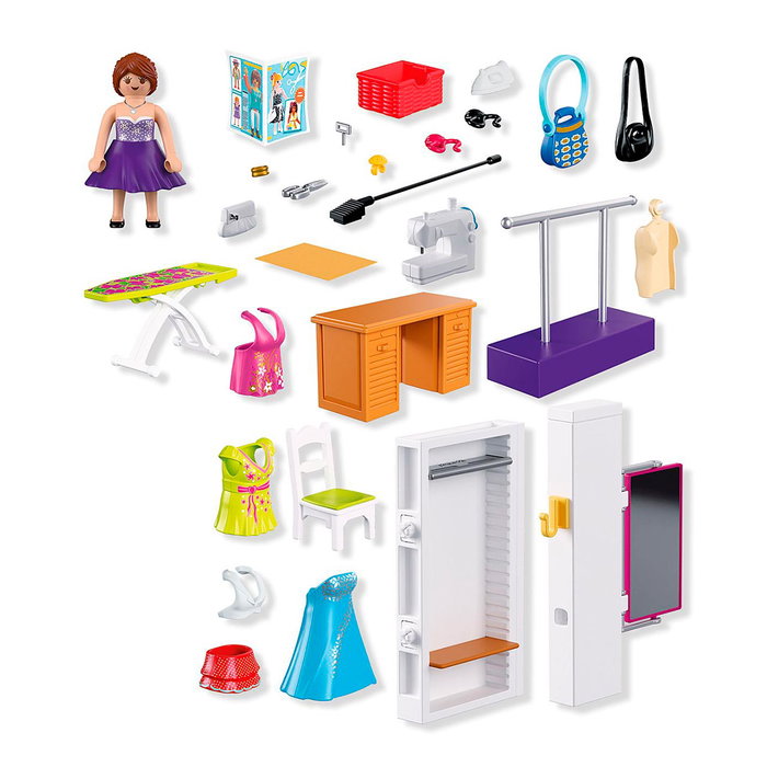 PLAYMOBIL Diseñadora De Moda 72082 - Set de Juego de Creatividad y Moda para Niños +4 Años