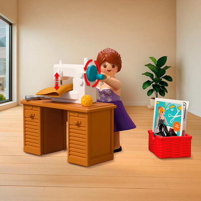 PLAYMOBIL Diseñadora De Moda 72082 - Set de Juego de Creatividad y Moda para Niños +4 Años