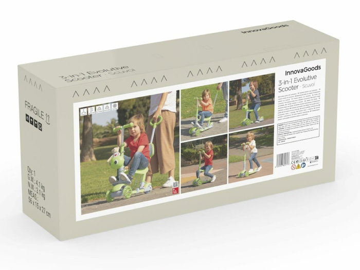 Inde Patinete Para Niños Evolutivo 3 en 1 Scuvol Innov