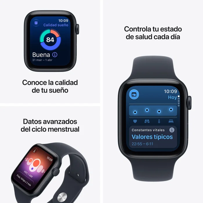 Apple Watch SE 3 GPS 40mm Medianoche Aluminio con Correa Deportiva Azul Marino M/L