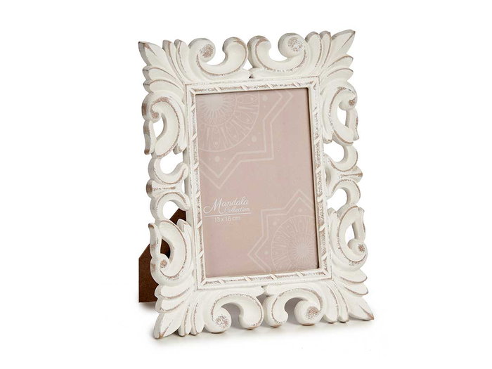 GIFTDECOR Portafoto Calado Madera Blanco 13x18 cm GIFTDECOR Portafoto Calado Madera Blanco 13x18 cm