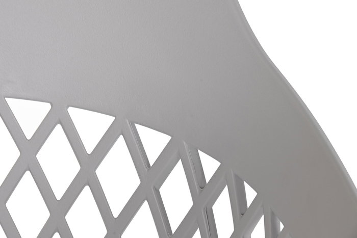 DKD Home Decor Silla Scandi Gris Claro 57 x 80.5 x 57 cm Pp Metal