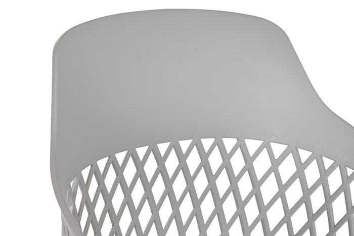 DKD Home Decor Silla Scandi Gris Claro 57 x 80.5 x 57 cm Pp Metal