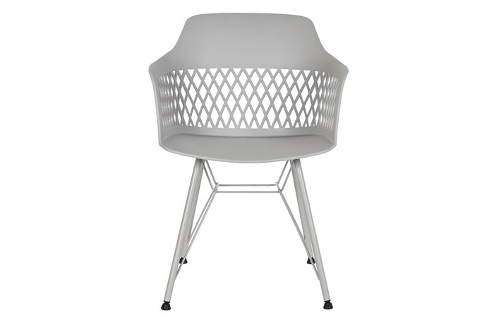 DKD Home Decor Silla Scandi Gris Claro 57 x 80.5 x 57 cm Pp Metal