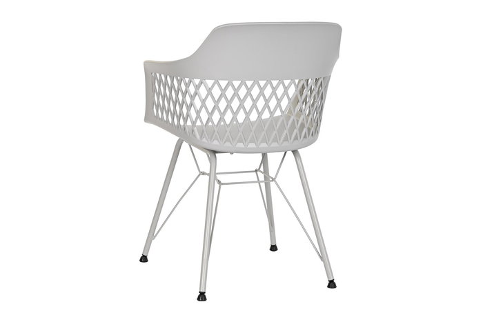 DKD Home Decor Silla Scandi Gris Claro 57 x 80.5 x 57 cm Pp Metal