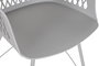 DKD Home Decor Silla Scandi Gris Claro 57 x 80.5 x 57 cm Pp Metal