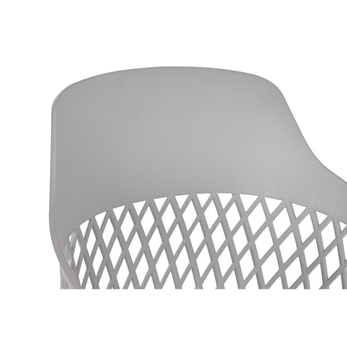 DKD Home Decor Silla PP Metal Gris Claro