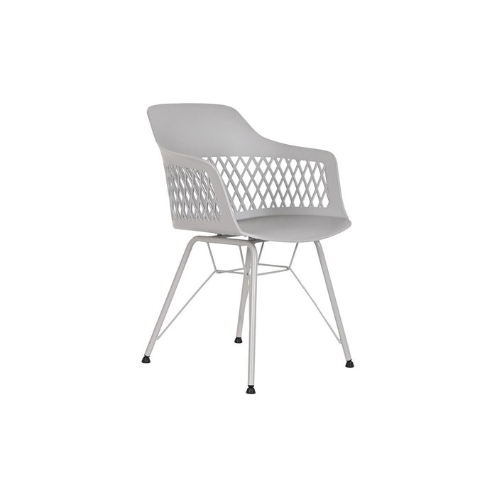DKD Home Decor Silla PP Metal Gris Claro