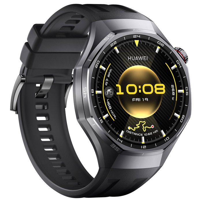 HUAWEI WATCH GT6 Pro Smartwatch 46 mm Negro, 64 GB, Pantalla AMOLED 1.47 Pulgadas, Caja de 46 mm, Banda de Fluoroelastómero Negro, GPS, 5 ATM, Atum-B29F