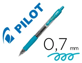 Pilot Boligrafo G-2 Azul Turquesa Tinta Gel Retractil Sujecion de Caucho 0.4mm