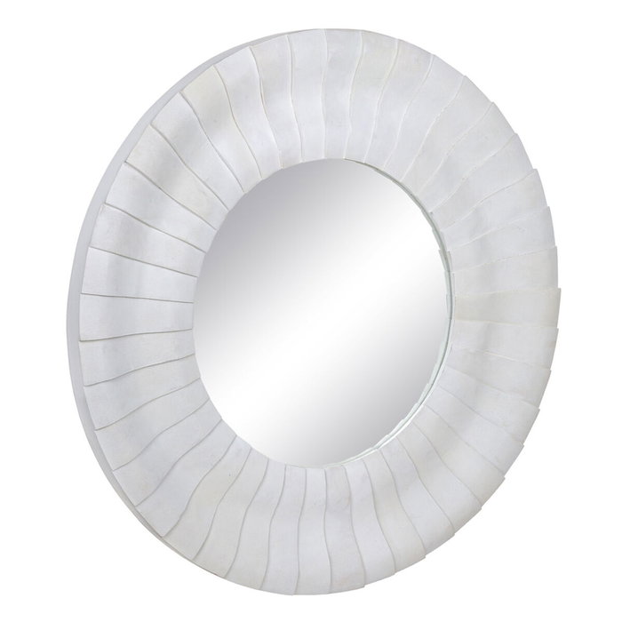 Ixia Espejo de Pared Blanco de Madera 102 x 6 x 102 cm