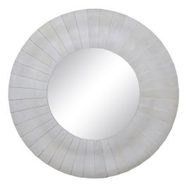 Ixia Espejo de Pared Blanco de Madera 102 x 6 x 102 cm
