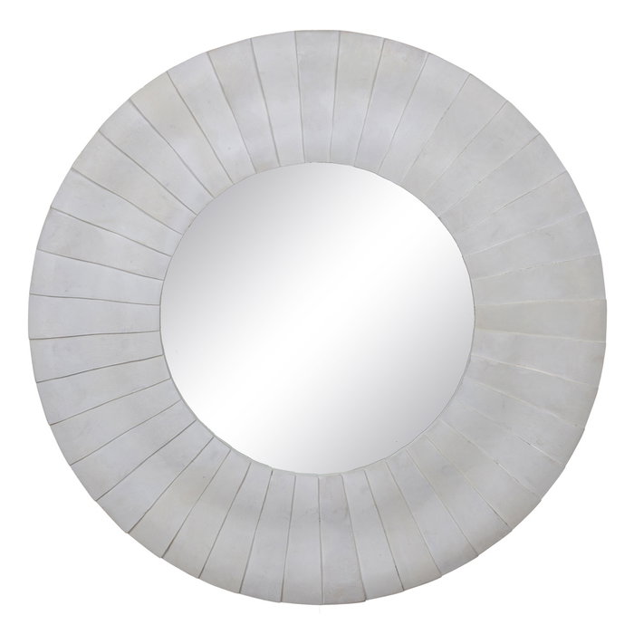 Espejo Pared Blanco Madera Decoración 102 X 6 X 102 cm Espejo Pared Blanco Madera Decoración 102 X 6 X 102 cm