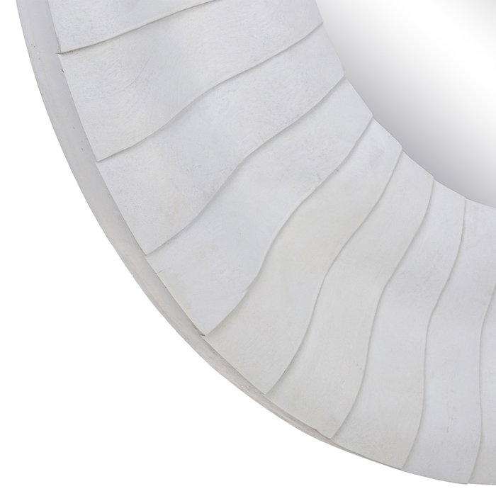 Espejo Pared Blanco Madera Decoración 102 X 6 X 102 cm Espejo Pared Blanco Madera Decoración 102 X 6 X 102 cm