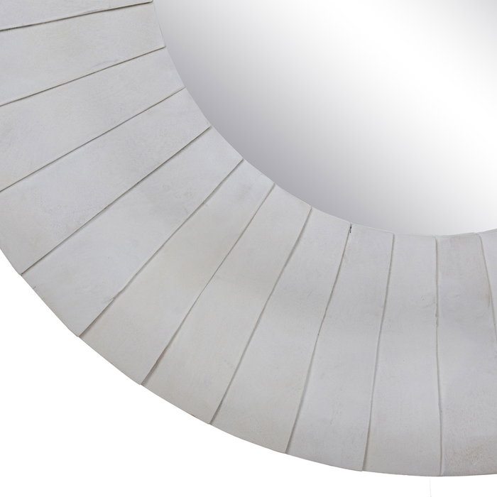 Espejo Pared Blanco Madera Decoración 102 X 6 X 102 cm Espejo Pared Blanco Madera Decoración 102 X 6 X 102 cm