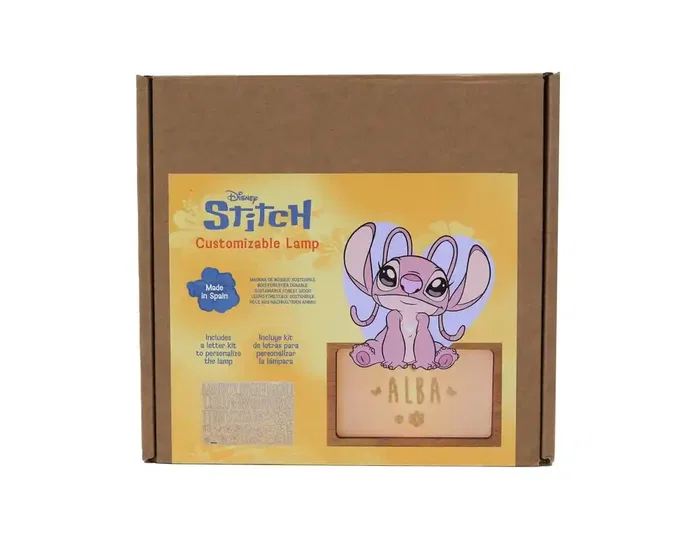 Wondee Lámpara personalizable madera ángel