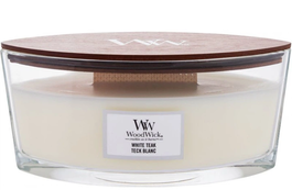 Woodwick Vela de Cera Core Ellipse - Fragancia White Teak - 453 g