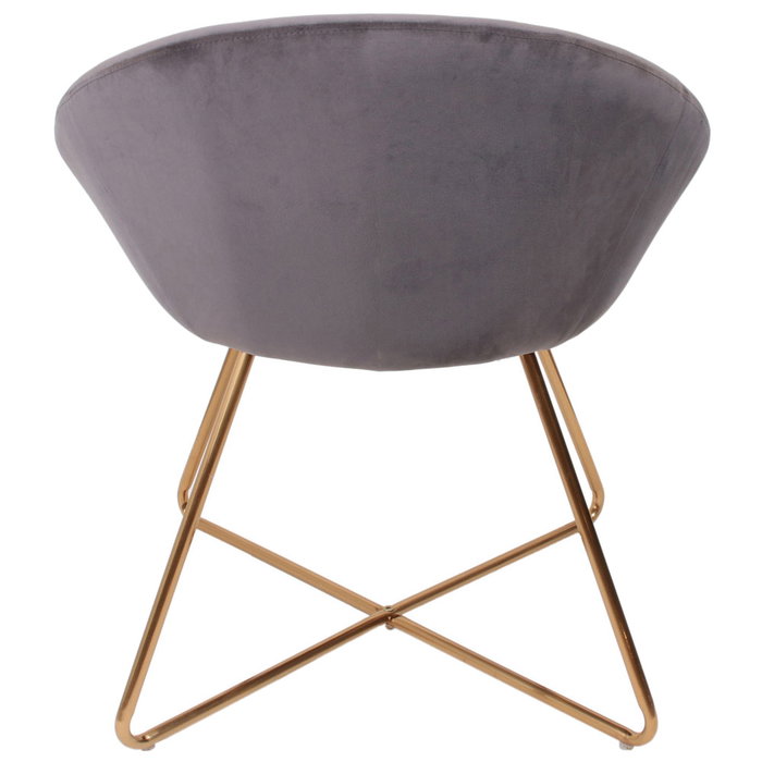 Home Deco Factory Silla Gris con Patas de Metal Home Deco Factory Silla Gris con Patas de Metal