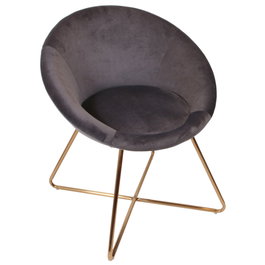 Home Deco Factory Silla Gris con Patas de Metal