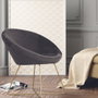 Home Deco Factory Silla Gris con Patas de Metal
