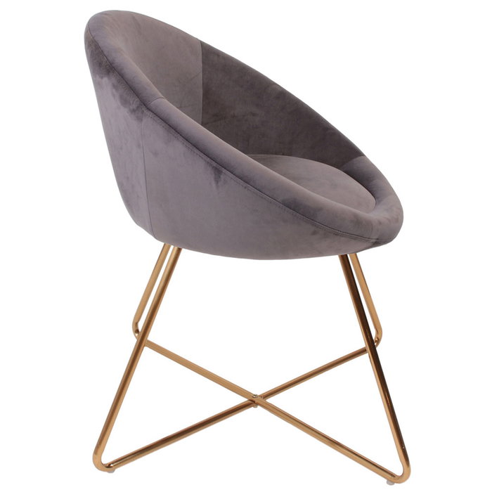 Home Deco Factory Silla Gris con Patas de Metal Home Deco Factory Silla Gris con Patas de Metal