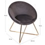 Home Deco Factory Silla Gris con Patas de Metal