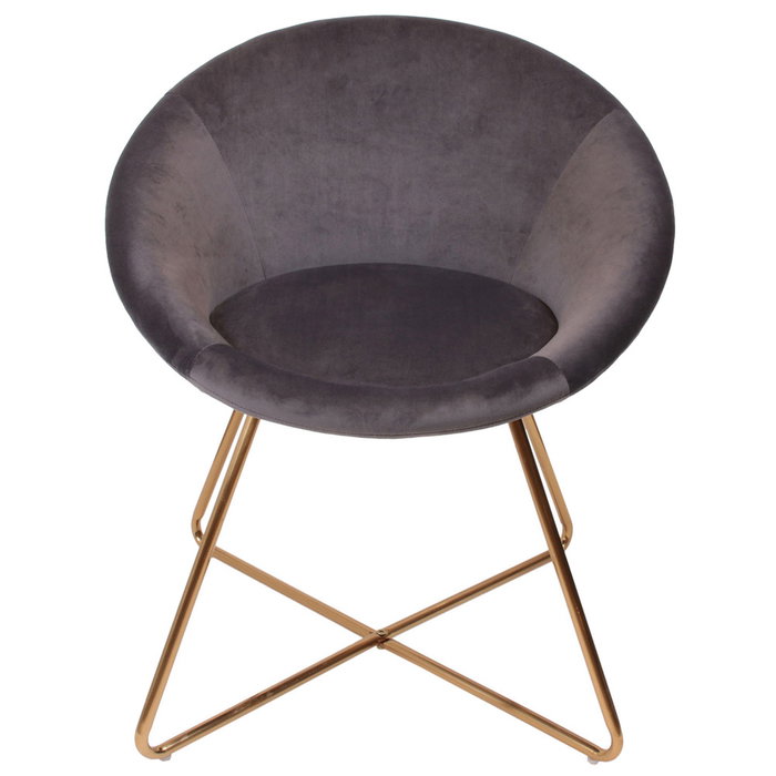Home Deco Factory Silla Gris con Patas de Metal Home Deco Factory Silla Gris con Patas de Metal