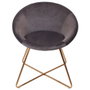 Home Deco Factory Silla Gris con Patas de Metal