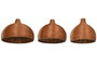 DKD Home Decor Set de 3 Pantallas de Fibra Marrón Oscuro 70x70x50 cm
