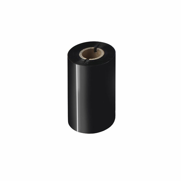 Brother BWS1D300110 Pack de 12 Rollos de Cinta de Transferencia Térmica de Cera Estándar, 110 mm x 300 m, Negro