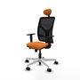 PIQUERAS Y CRESPO Silla de oficina Motilla Naranja y Negro